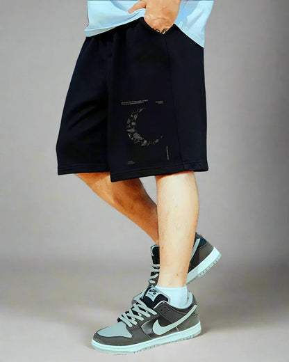 Lunar Dream Shorts - Extra Large -  goth style - Lunar Dream Shorts in Extra Large Size