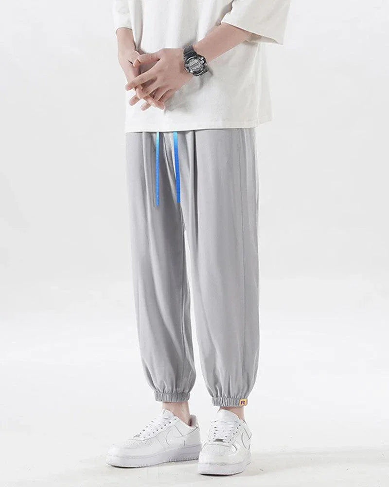 Luxe Silk Lounge Joggers -  ice silk - Luxe Silk Lounge Joggers for Summer Comfort