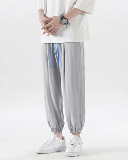 Luxe Silk Lounge Joggers -  ice silk - Luxe Silk Lounge Joggers for Summer Comfort