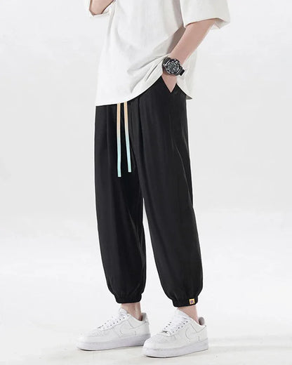 Luxe Silk Lounge Joggers -  lightweight pants - Luxe Silk Lounge Joggers for Summer Comfort