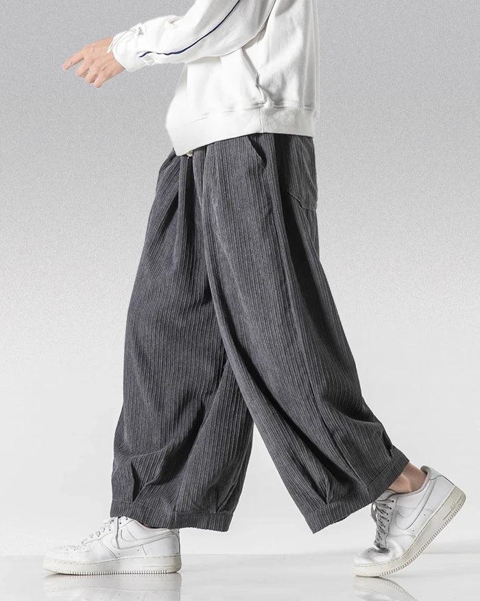 Luxe Velvet Hakama Pants - comfortable flowing pants - Luxe Velvet Hakama Pants for Effortless Style