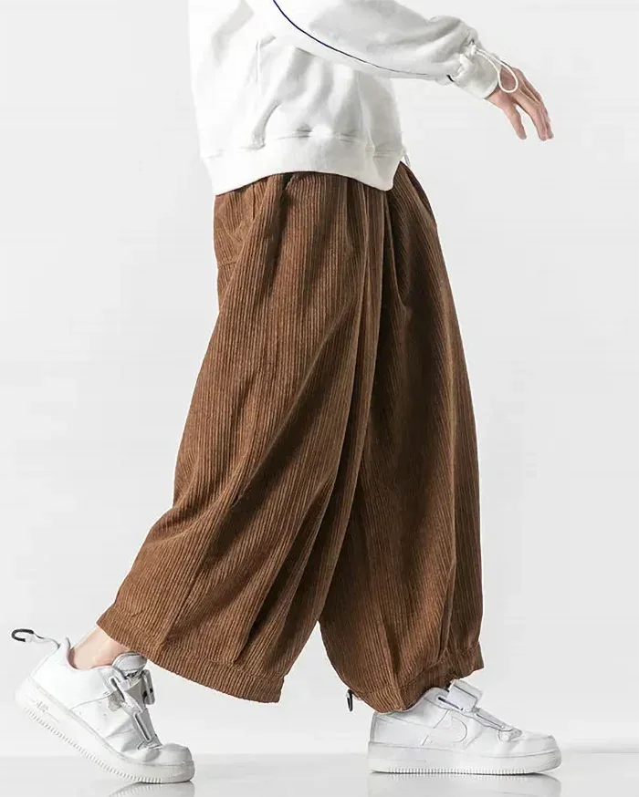 Luxe Velvet Hakama Pants -  versatile pants for occasions - Luxe Velvet Hakama Pants for Effortless Style