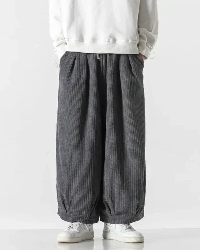 Luxe Velvet Hakama Pants - comfortable flowing pants - Luxe Velvet Hakama Pants for Effortless Style