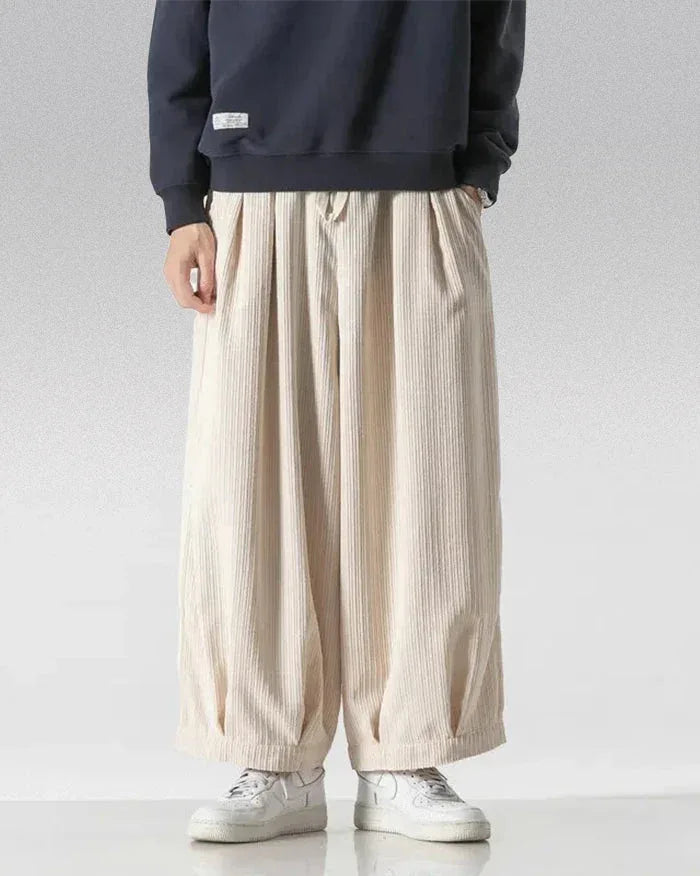 Luxe Velvet Hakama Pants -  modern style - Luxe Velvet Hakama Pants for Effortless Style