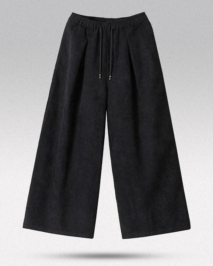 Luxurious Velvet Wide Leg Pants -  semi-formal - Velvet Wide Leg Pants for Comfort and Style
