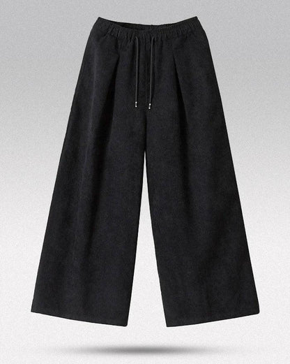 Luxurious Velvet Wide Leg Pants -  semi-formal - Velvet Wide Leg Pants for Comfort and Style