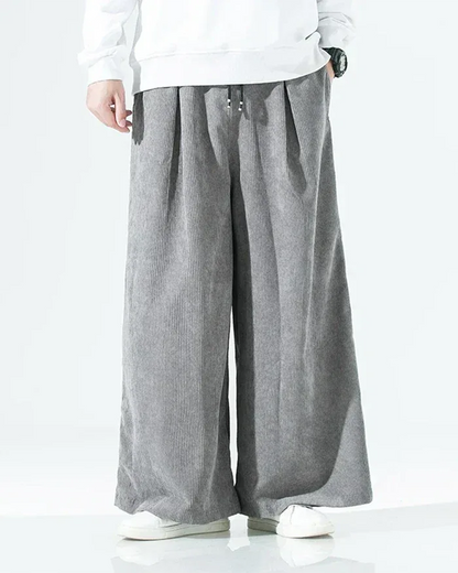 Luxurious Velvet Wide Leg Pants -  japanese pants - Velvet Wide Leg Pants for Comfort and Style