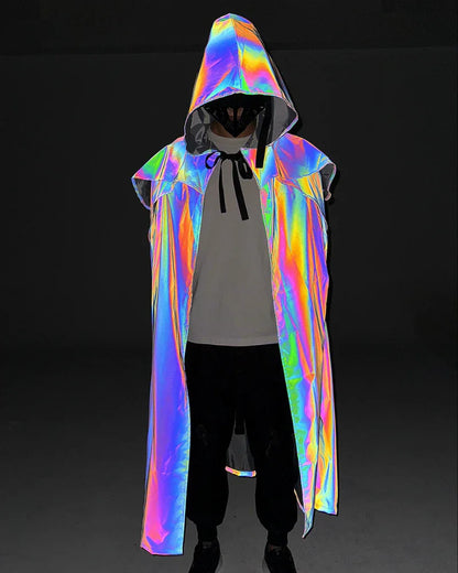 Magic Shimmer Wizard Cloak -  gothic robe - Gothic Wizard Cloak with Hood for Styling