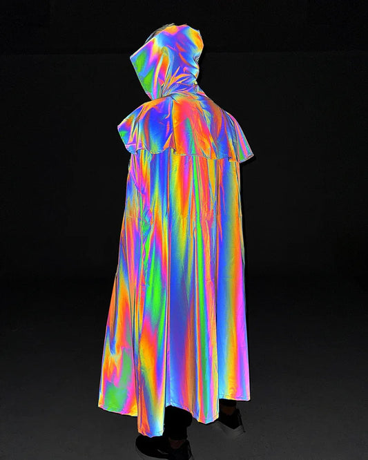 Magic Shimmer Wizard Cloak - wizard cloak - Gothic Wizard Cloak with Hood for Styling