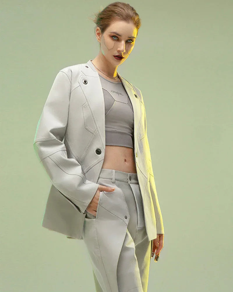 Magnetic Buckle Tech Suit -  durable tech suit - Magnetic Buckle Tech Suit for Modern Comfort