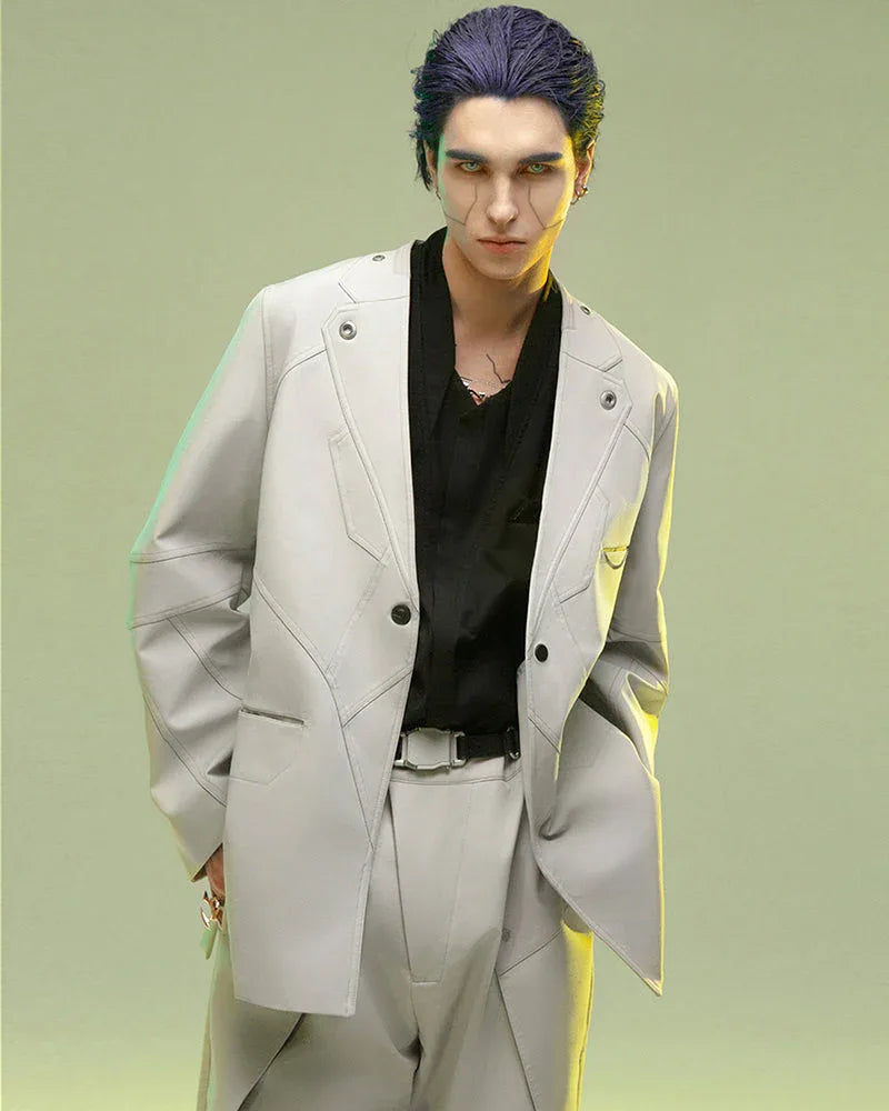 Magnetic Buckle Tech Suit -  magnetic buckle - Magnetic Buckle Tech Suit for Modern Comfort
