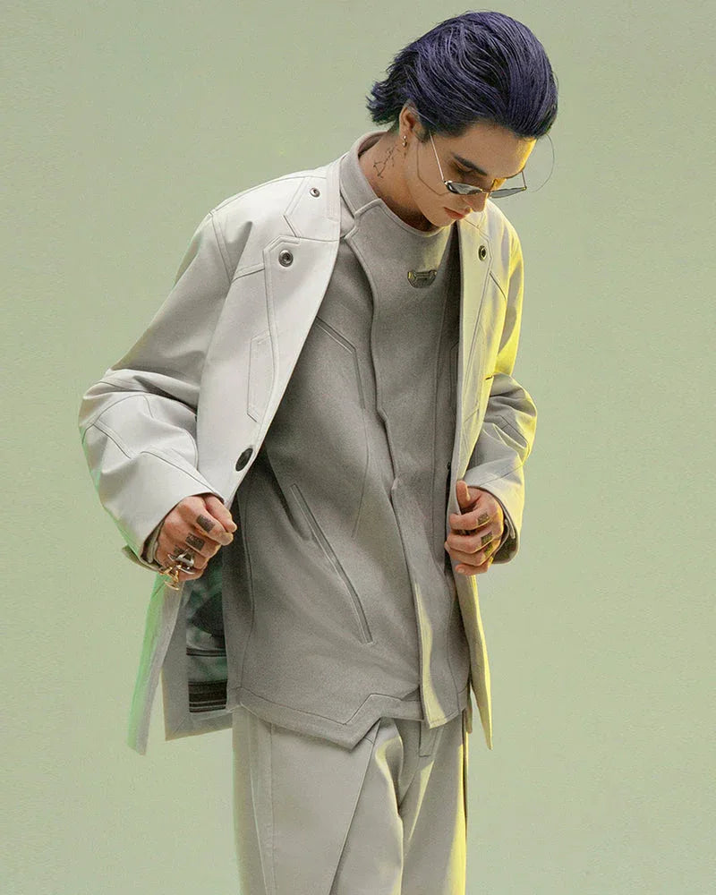 Magnetic Buckle Tech Suit -  outdoor jacket - Magnetic Buckle Tech Suit for Modern Comfort
