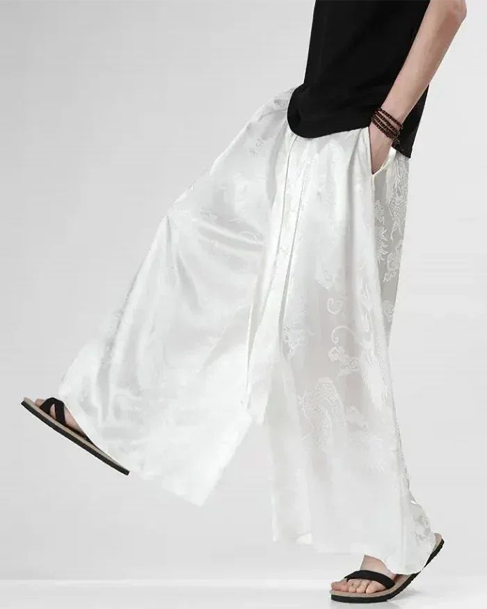 Men's Stylish Hakama Pants -  black pants - Men's Hakama Pants for Ultimate Comfort and Style
