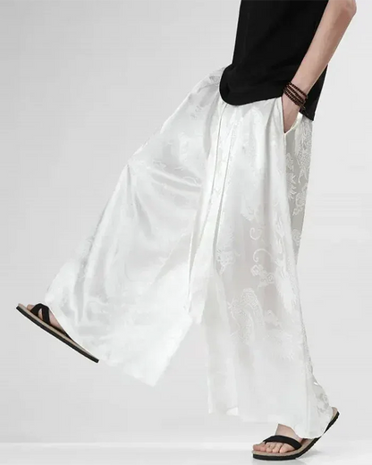 Men's Stylish Hakama Pants -  black pants - Men's Hakama Pants for Ultimate Comfort and Style