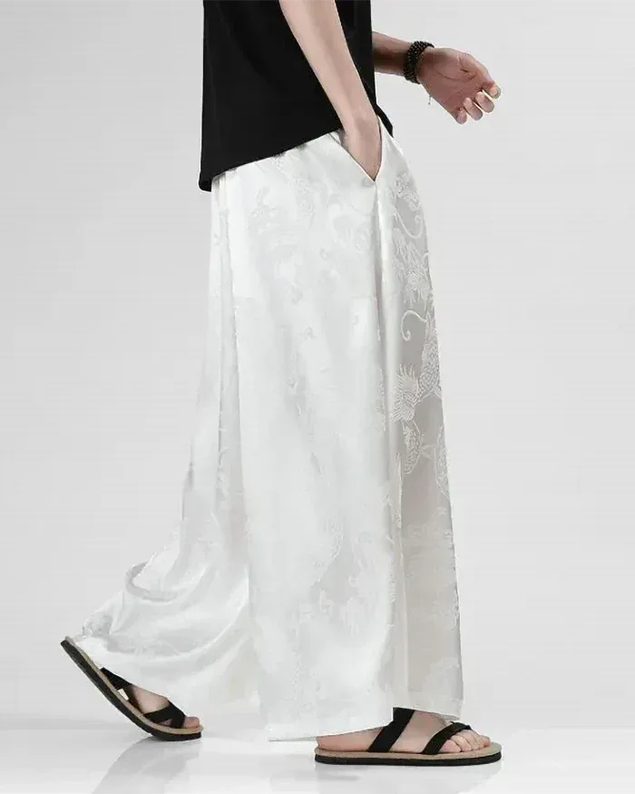 Men's Stylish Hakama Pants -  loose fit pants - Men's Hakama Pants for Ultimate Comfort and Style
