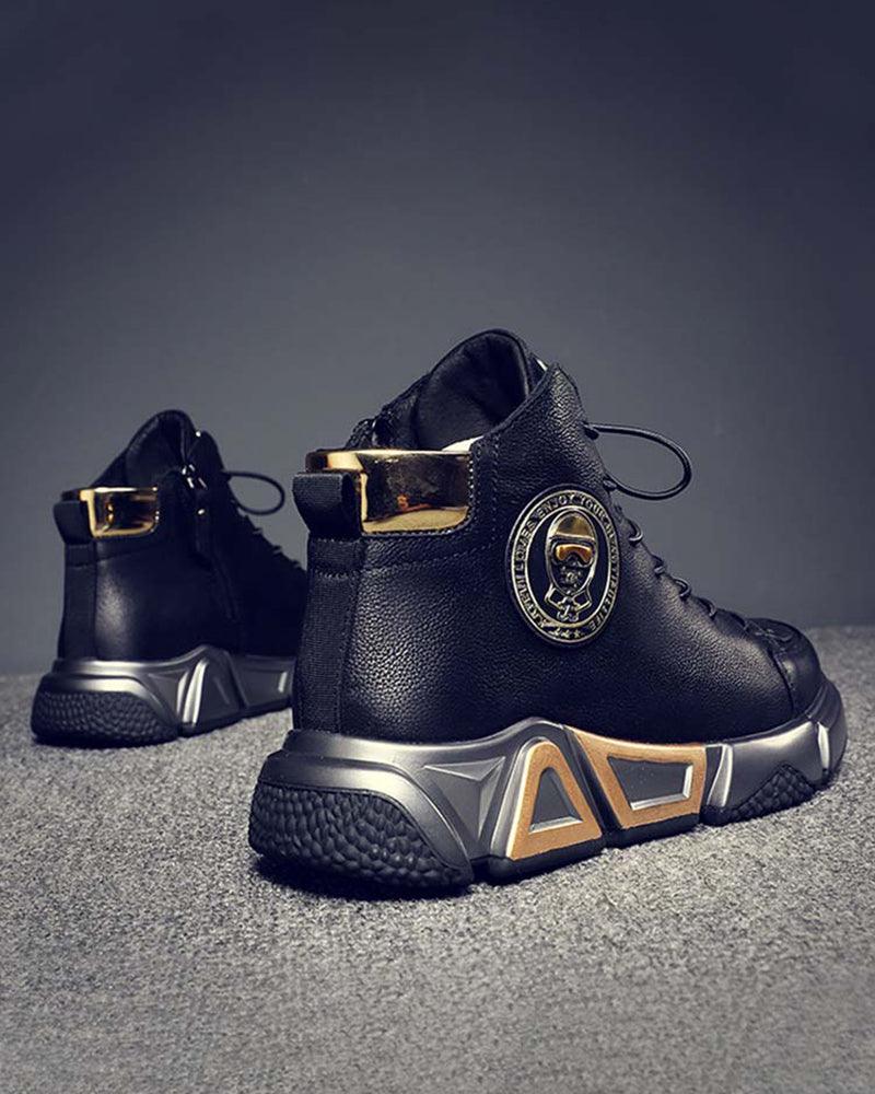 Elevated Leather Techwear Kicks