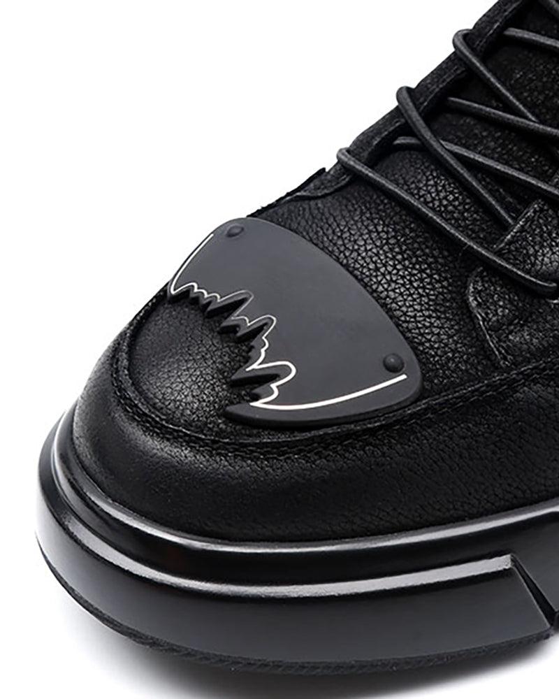Elevated Leather Techwear Kicks