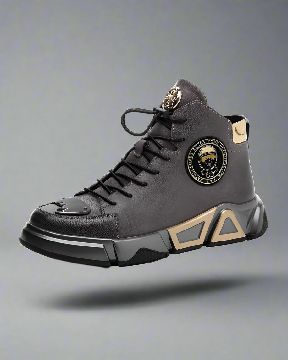 Elevated Leather Techwear Kicks