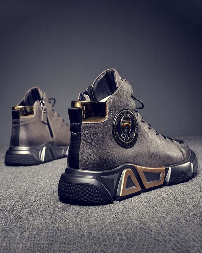 Elevated Leather Techwear Kicks