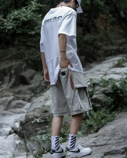 Multi-Functional Cargo Pocket Shorts - cargo shorts - Stylish Cargo Pocket Shorts with Detachable Pockets