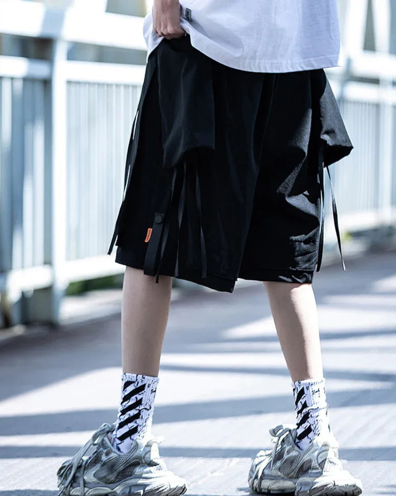 Multi-Functional Cargo Pocket Shorts -  detachable pockets - Stylish Cargo Pocket Shorts with Detachable Pockets