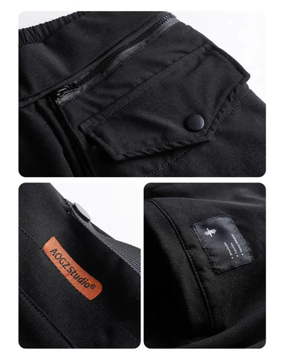 Multi-Functional Cargo Pocket Shorts - modular side pockets - Stylish Cargo Pocket Shorts with Detachable Pockets