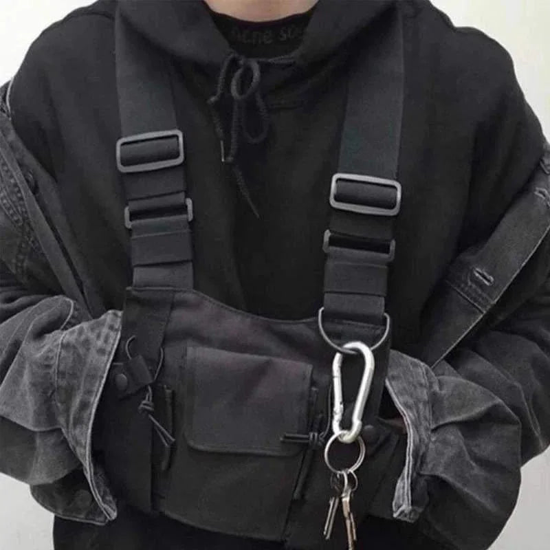 Multi-Functional Chest Bag -  black - Versatile Multi-Functional Chest Bag for Daily Use