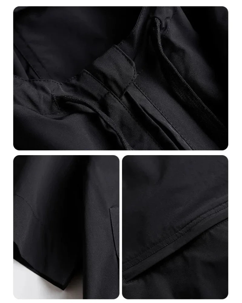 Multi-Functional Jacket and Shorts Duo -  breathable outdoor wear - Versatile Cargo Jacket and Shorts Set for Outdoor
