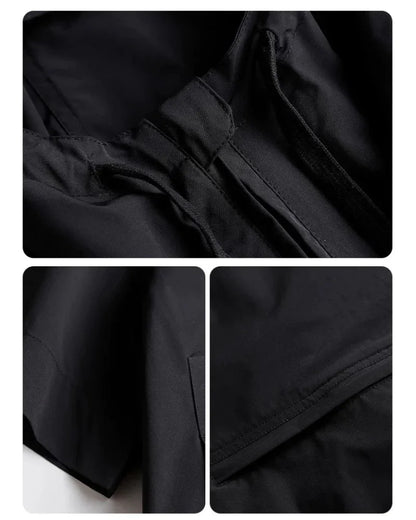 Multi-Functional Jacket and Shorts Duo -  breathable outdoor wear - Versatile Cargo Jacket and Shorts Set for Outdoor