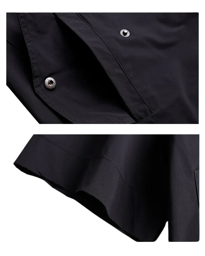 Multi-Functional Jacket and Shorts Duo - outdoor jacket - Versatile Cargo Jacket and Shorts Set for Outdoor
