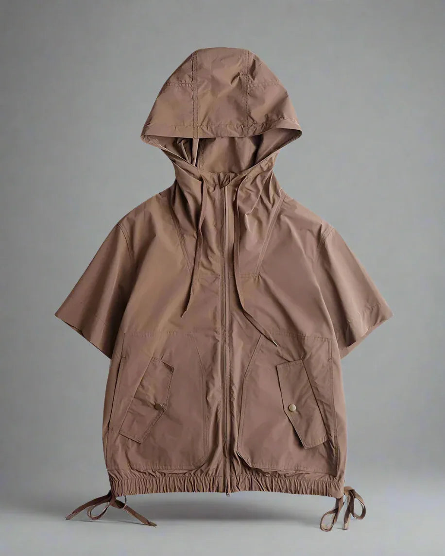 Multi-Functional Jacket and Shorts Duo - outdoor jacket - Versatile Cargo Jacket and Shorts Set for Outdoor