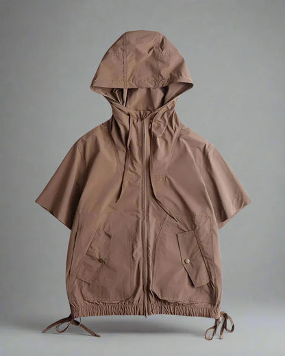 Multi-Functional Jacket and Shorts Duo - outdoor jacket - Versatile Cargo Jacket and Shorts Set for Outdoor