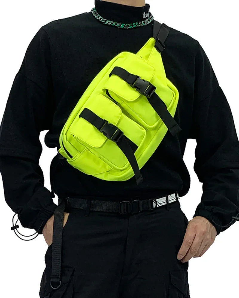 Multi-Functional Nylon Sling Pack - chest bag - Multi-Functional Nylon Sling Pack for Daily Use