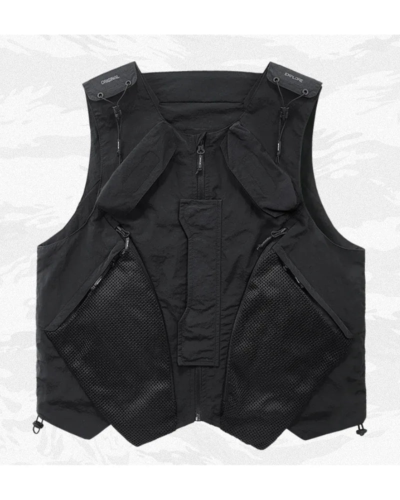 Multi-Pocket Adventure Sports Vest -  black vest - Multi-Pocket Adventure Sports Vest for Comfort