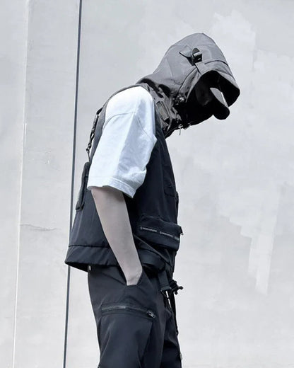 Multi-Pocket Hooded Cargo Vest -  durable outdoor vest - Multi-Pocket Hooded Cargo Vest for Everyday Use