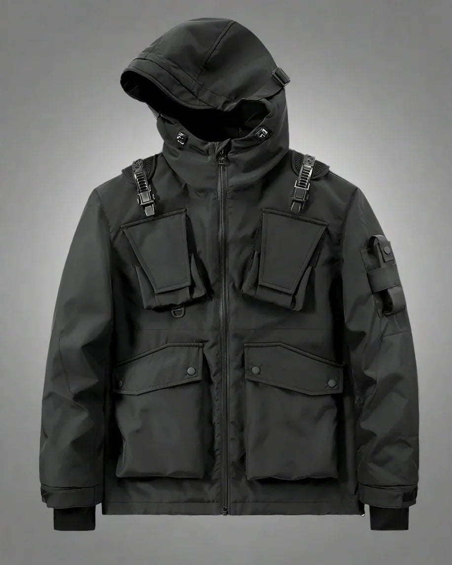 Multi-Style Cargo Pocket Hoodie - 100% polyester hoodie - Multi-Style Cargo Pocket Hoodie for Everyday Use