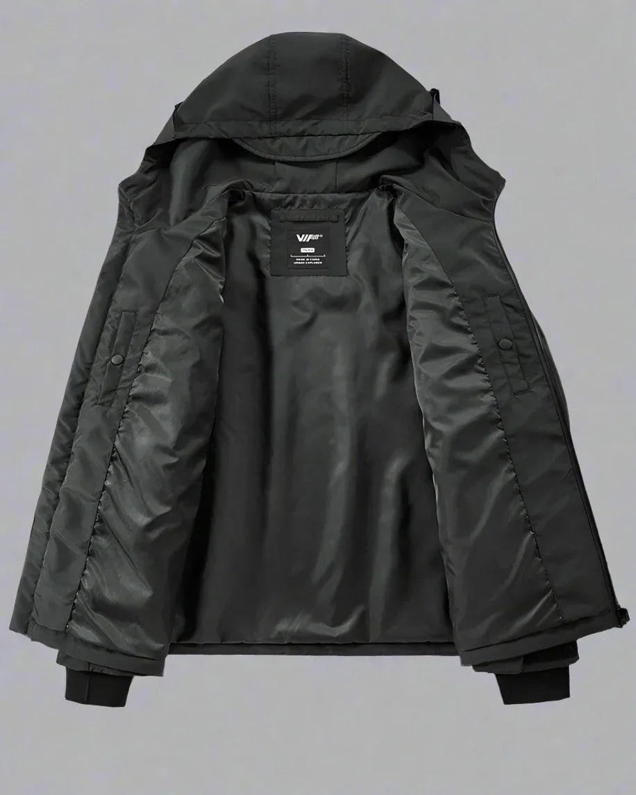 Multi-Style Cargo Pocket Hoodie -  black hoodie - Multi-Style Cargo Pocket Hoodie for Everyday Use