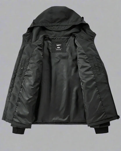 Multi-Style Cargo Pocket Hoodie -  black hoodie - Multi-Style Cargo Pocket Hoodie for Everyday Use