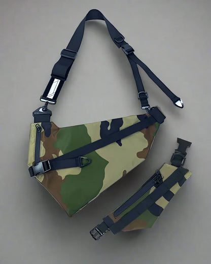 Multi-Use Black Sling Pack -  adjustable shoulder straps - Multi-Use Black Sling Pack for Everyday Adventures