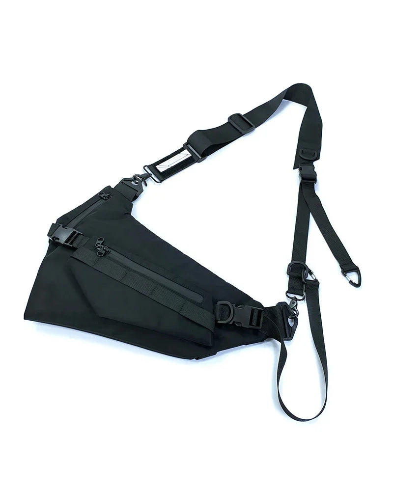 Multi-Use Black Sling Pack -  motorcycle bag - Multi-Use Black Sling Pack for Everyday Adventures