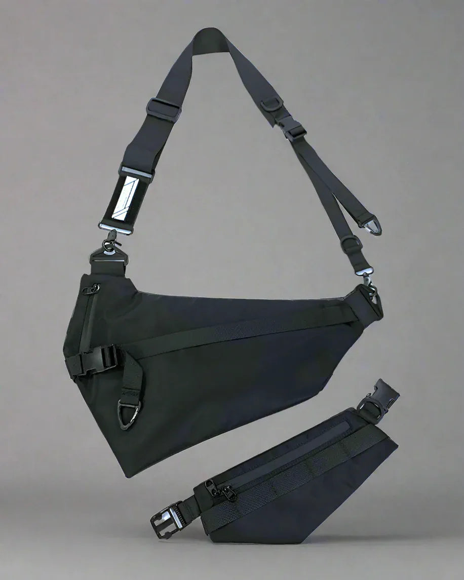 Multi-Use Black Sling Pack - versatile chest bag - Multi-Use Black Sling Pack for Everyday Adventures