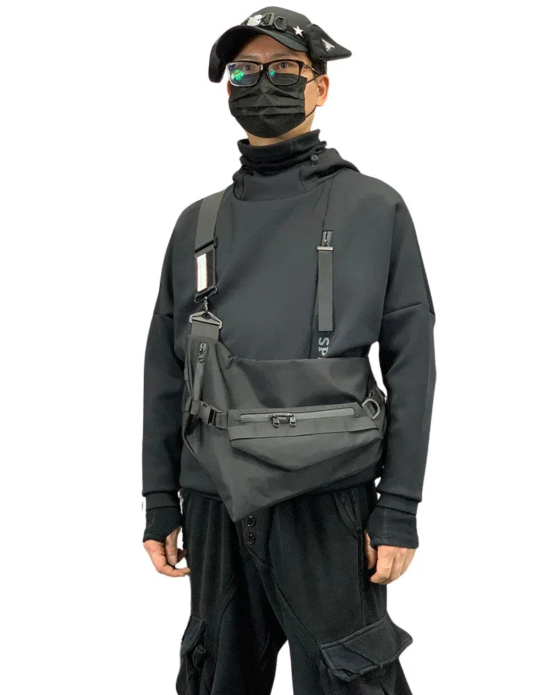 Multi-Use Black Sling Pack - versatile chest bag - Multi-Use Black Sling Pack for Everyday Adventures