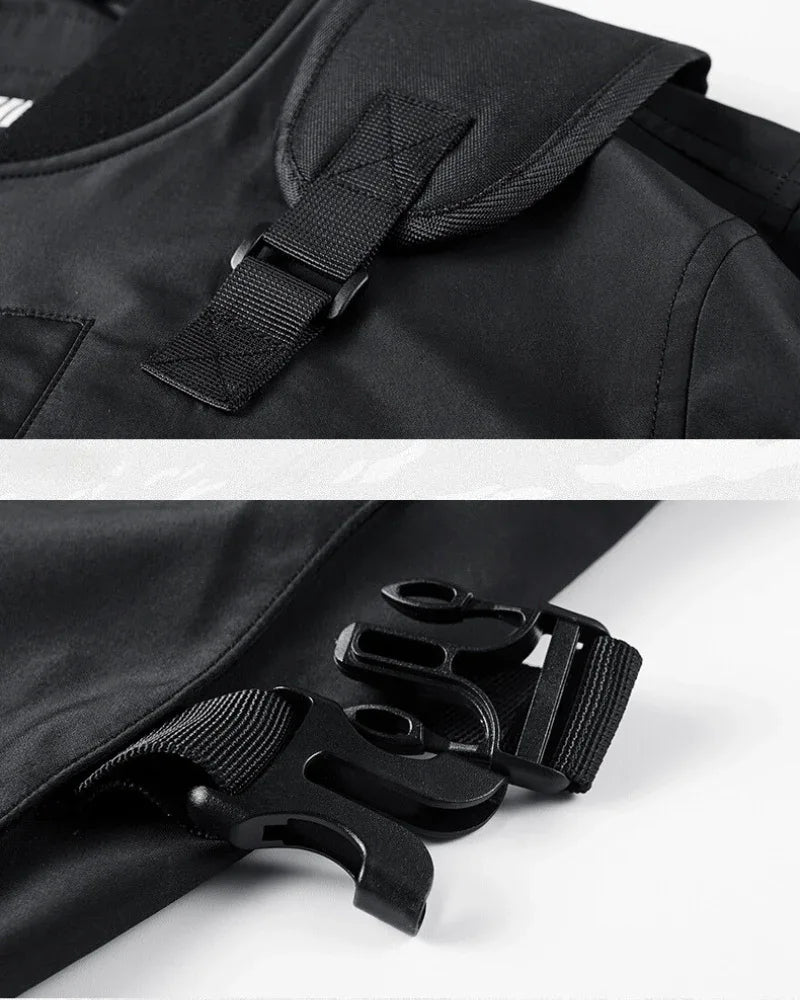 Multifunctional Bomber Jacket & Backpack -  techwear - Multifunctional Bomber Jacket in Black