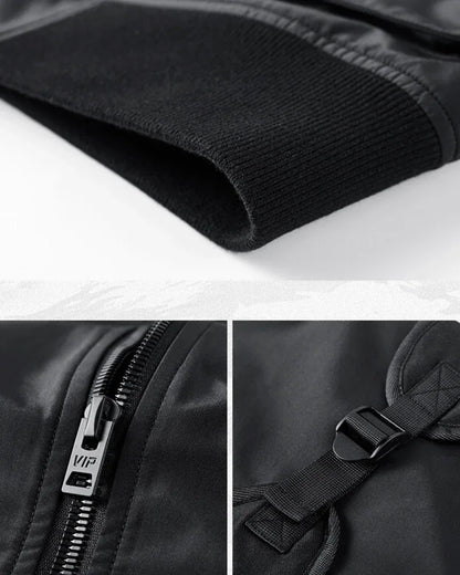 Multifunctional Bomber Jacket & Backpack -  versatile jacket - Multifunctional Bomber Jacket in Black