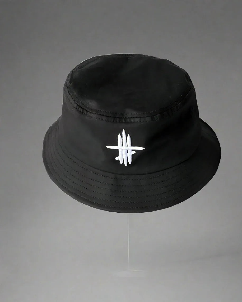 Mystic City Vibes Bucket Hat - unisex polyester bucket hat - Classic Black Polyester Bucket Hat for Everyone