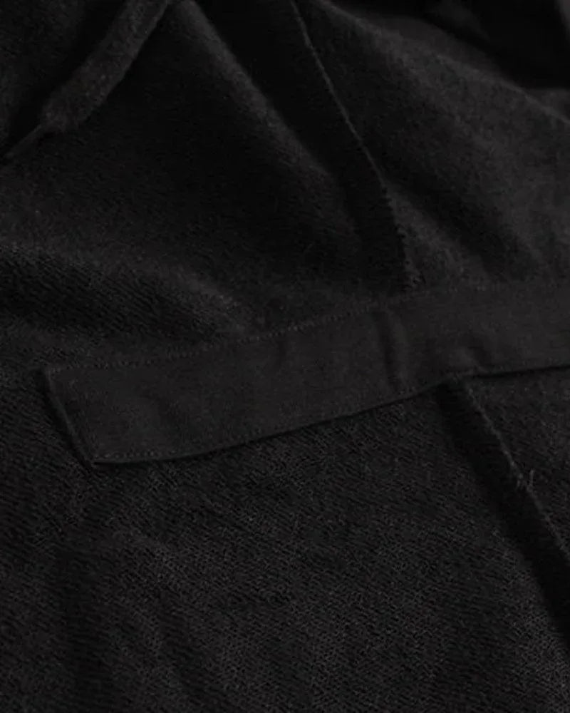 Mystic Shadow Hooded Cloak - techwear - Black Hooded Cloak with Futuristic Style