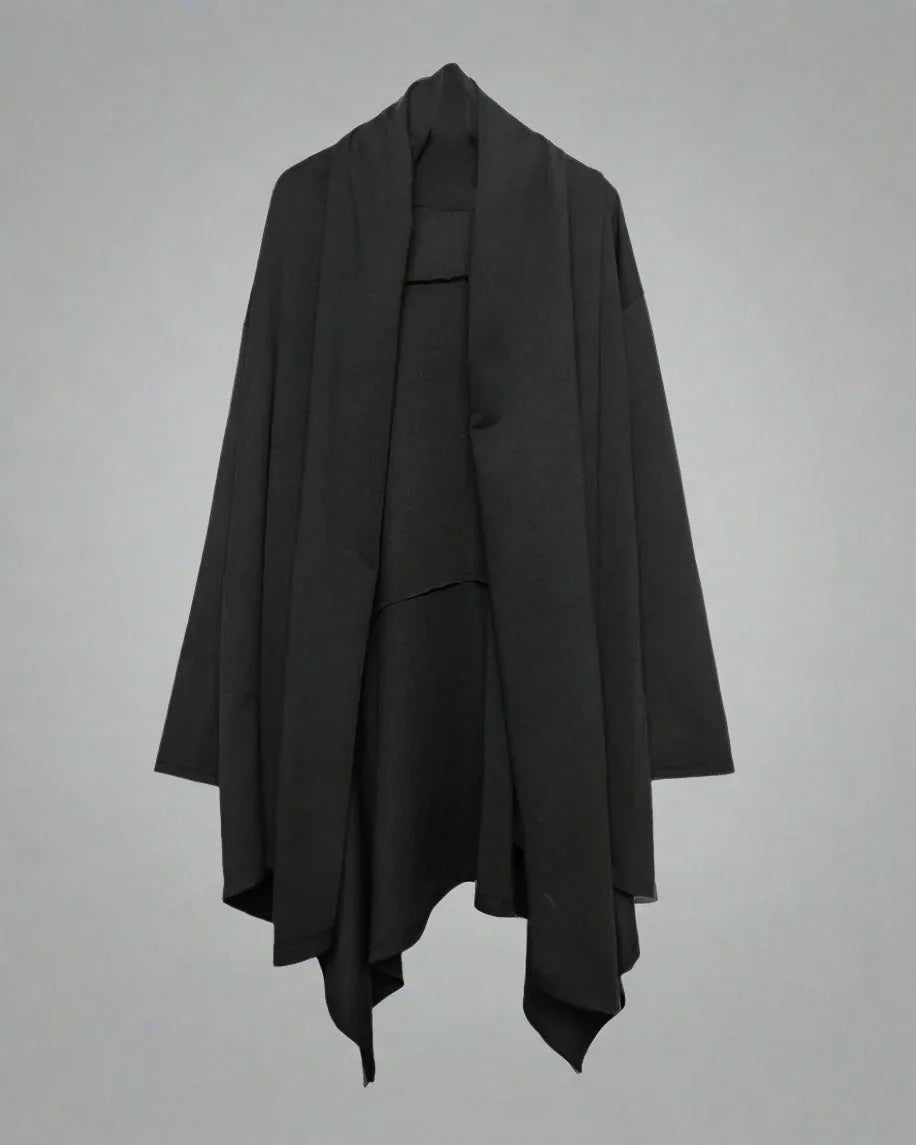 Mystical Gothic Cape Cloak - techwear long coat - Gothic Cape Cloak for Stylish Everyday Wear
