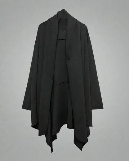 Mystical Gothic Cape Cloak - techwear long coat - Gothic Cape Cloak for Stylish Everyday Wear
