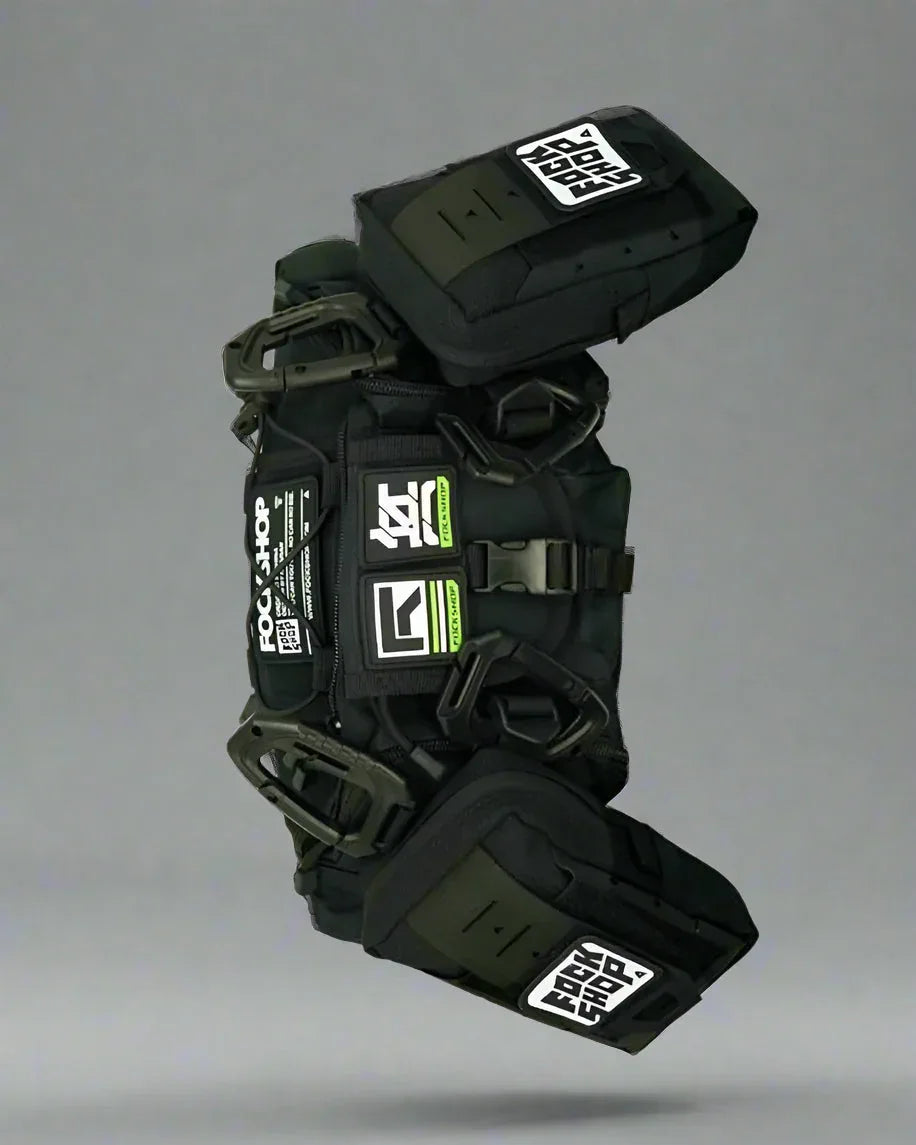 Neon Pulse Cyber Sling - cyber sling - Cyberpunk Sling Bag with Multiple Pockets