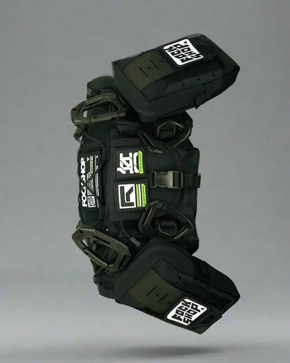 Neon Pulse Cyber Sling - cyber sling - Cyberpunk Sling Bag with Multiple Pockets